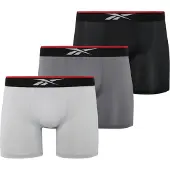 Reebok Boxershorts 'GLYNN' grijs / lichtgrijs / rood / zwart