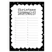 Kassaplan A5 Notitieblok - Christmas Shoppinglist