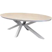 AVH-Collectie Talitha dining tuintafel 220x114xH75 cm ovaal latte sintered stone blad