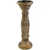 Mars & More Candle Holder mango hout bubbel 30cm