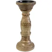 Mars & More Candle Holder mango hout bubbel 25cm