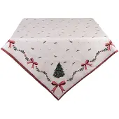 Clayre & Eef Tafelkleed 100x100 cm Beige Katoen Kerst