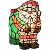 Clayre & Eef Tafellamp Kerstman 17x11x22 cm E14/max 1x15W Meerkleurig Glas
