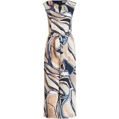 Betty & Co Jumpsuit beige / crème / lichtblauw / donkerblauw