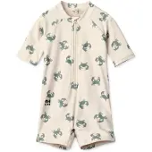 Liewood Max Printed Zwem Jumpsuit Met Korte Mouwen | Crab / Sandy