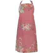 Clayre & Eef Keukenschort 70x85 cm Roze Katoen Bloemen