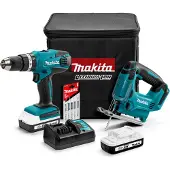 Makita Speciale set DK18113X1 - incl. Snoerloze- Slagmoersleutel en Decoupeerzaag