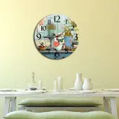 Opviq , model MS-HMA3114, wandklok, 40 cm, 100% MDF (dikte: 5 mm)
