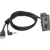 ACV 44-1324-002 tussenstuk voor kabels OEM USB / AUX USB-A / 3,5mm Zwart