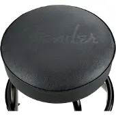 Fender Barkruk met Zwart Reliëflogo Zwart/Zwart 30 inch