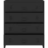 En.casa Ladekast Hämeenlinna commode met lades 92x80x40 cm zwart []
