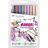 Tombow ABT Dual Brush Pen - Tekenset - Manga Brushpennen - Shojo - 10 stuks