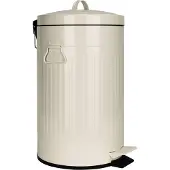 QUVIO Pedaalemmer 12 L - Metaal - Beige