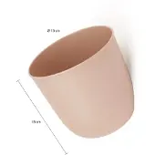 QUVIO Bloempot voor aan de wand - Diameter 15 cm - Poederroze