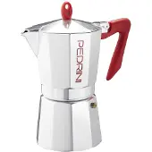 Pedrini Moka pot Kaffettiera Brillant rood 9 porties