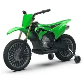 Injusa Cross Kawasaki Kx85 Motorcycle 6v Groen Kinderen