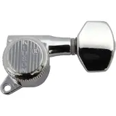 KLUSON Backlock mechanieken 6L 45° CH Chrom - Stemmechaniek voor gitaar