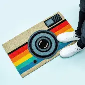Fisura Retro camera deurmat|Maat: