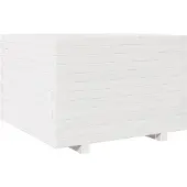 vidaXL Plantenbak 70x70x49,5 cm massief grenenhout wit
