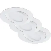 Briloner LED inbouwlamp, set van 3, kunststof, wit, kantelbaar
