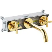 Beliani KAIETEUR - Wandgemonteerde mengkraan - Goud - Messing