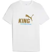 Puma Functioneel shirt 'Olympique de Marseille King' lichtblauw / olijfgroen / wit