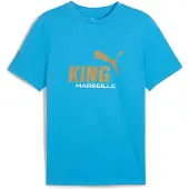 Puma Functioneel shirt 'Olympique de Marseille King' lichtblauw / honing / wit