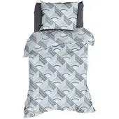Romanette Dekbedovertrek Pantheon Blauw / Grijs Katoen-140 x 200 / 220 cm | 1-Persoons