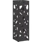 vidaXL Regen Paraplu Stand met opslag Zwart 15,5 x 15,5 x 49 cm Staal