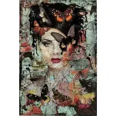 Kare Wandfoto Lady Butterfly 100x150cm