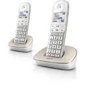 Philips Draadloze telefoon Duo XL490, verkrijgbaar in wit en grijs