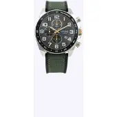 Mistral Watch Sea Time | Heren Horloge | Groen | Quartz Chronograaf | Seiko VD57 Uurwerk | Siliconen Band | 50m Waterbestendig | One Size