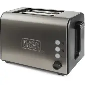 Black & Decker BXTO900E broodrooster, dubbele sleuven, 900W, roestvrij staal