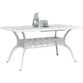 vidaXL Tuintafel 150x90x72 cm gietaluminium wit