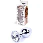 Bossoftoys Butt plug - Anaal plug- Jawellery Silver PLUG- Clear