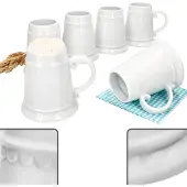 MamboCat Set van 6 Residentiekannen met handvat 0,5 liter conisch keramiek