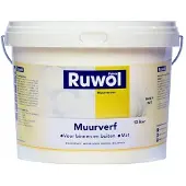 Ruwol Muurverf binnen en buiten Mat Gebroken Wit (RAL 9010) 10 liter
