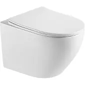 Mueller Rivel rimless verkort toilet met softclose zitting wit mat