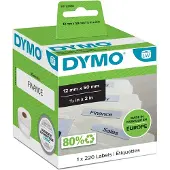 Dymo Hangmaplabels 50 x 12 mm Wit 220 stuks
