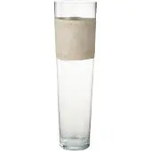 J-Line vaas delph glas transparant/ large 17x17x60cm