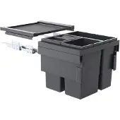 Hailo AS Cargo Synchro afvalsysteem voor kastbreedte 50cm grijs 44 liter (18+13+13)