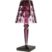 Kartell Big Battery - Tafellamp IP54, pruim Battery, dimbaar, paars / roze / rose, Kunststof, Design