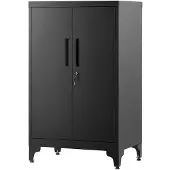 Songmics Stalen opbergkast, Zwart / 60B cm