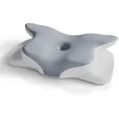 Juskys Nekkussen - Memory Foam - Wit / Grijs
