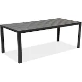 Garden Point Grote aluminium polywood tuintafel Verona zwart