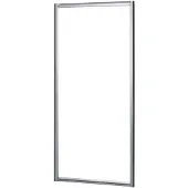 AquaVive - Zijwand Zanzibar 90 X 190cm - Chroom Profiel - 5 Mm Helder Glas