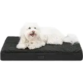 Lionto orthopedisch hondenbed, afneembare wasbare hoes 76x51x8 cm zwart