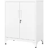 Songmics Stalen opbergkast, Mat Wit / 80B cm