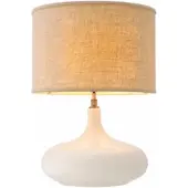 Eichholtz Tafellamp Jones Crackled White Ceramic Incl Shade