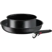 Tefal Ingenio L39993, Mixset, Zwart, Aluminium, Met antiaanbaklaag, Zwart, Temperatuurindicator